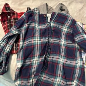 Bundle! 3 Kids Plaid Button Down Shirts,, long sleeve. Stylish, cute, classic.